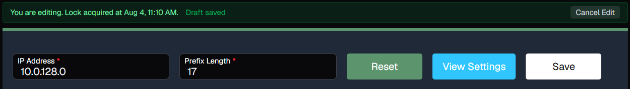 Project designer with the Edit button in the button bar.
